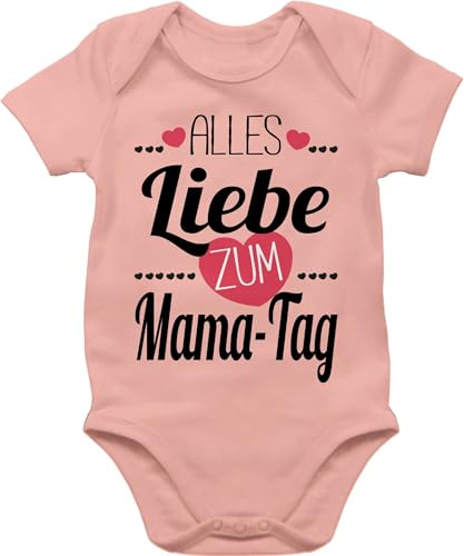 Shirtracer - Baby Body Kurzarm - Muttertag - Alles Liebe zum Mama-Tag Herzchen