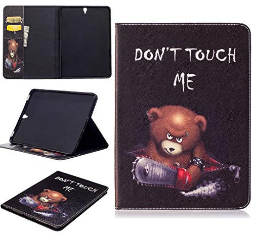 SATURCASE Beau Motif PU Cuir Flip Portefeuille Support Porte-Carte Protecteur Coque Housse Étui pour Samsung Galaxy Tab S3 9.7 SM-T820 T825 (BFP-5)