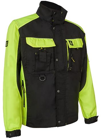URG Arbeitsjacke Berufsjacke Bauarbeiter Schutzjacke Warnjacke Gelb Y-J (62)