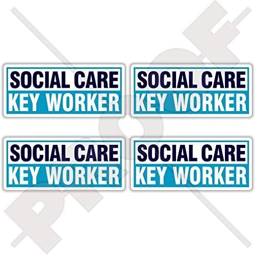 Social Care Key Worker Aufkleber, 76 mm, 4 Stück