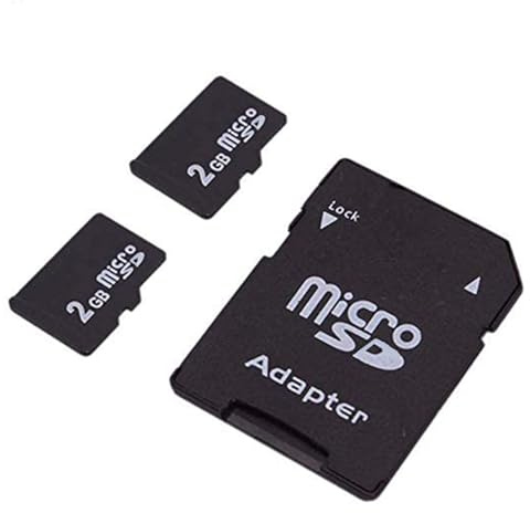 2GB Micro SD Card with SD Card Adapter (2-Pack) Class 4 MicroSD 2GB Memory Card for Older Cameras (Pack of 2)