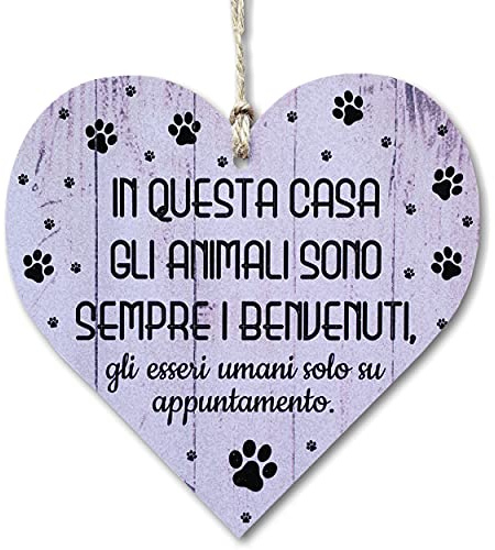CARISPIBET Animali targa muro appendere cartello decorativi segno carino decorazione domestica soggiorno segni di cucina segni di casa 12 x 12 cm
