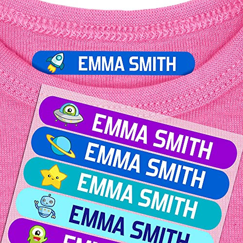 50 personalisierte Kleidungsetiketten, bügelbare Etiketten, waschmaschinen- und trocknerfest