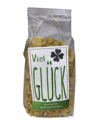 1x 250 gr. Nudeln Motiv: Viel Glück/Geschenk/Kundengeschenk/Gastgeschenk