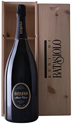 Batasiolo, SPUMANTE METODO CLASSICO - Bottiglia in formato Magnum da 1,5 l di Vino Bianco, Spumante Secco, Champenoise Chardonnay e Pinot Nero