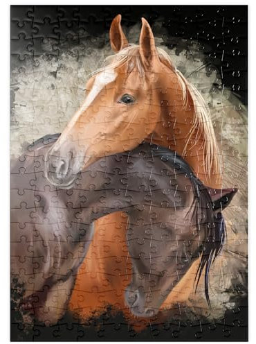 MyPuzzle Zwei Pferde umschlungen - Premium 200 Teile Puzzle - MyPuzzle Sonderkollektion von Puzzle Galaxy