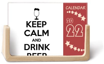Kalender 2022 mit Zitat Keep Calm And Drink Beer, 12 Monate