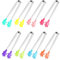 Food Tong, 8PCS Silicone Mini Tongs, 5Inch Hand Shape Food Tongs, Colourful Small Kids Tongs for Serving Food, Ice Cube, Fruits, Sugar, Plastic Buffet Serving Tongs