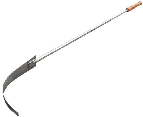 Briconess.com Rimuovi Brace in Acciaio con Manico in Legno per forni a Legna