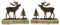 FRANK FLECHTWAREN Deko Wald-Elch, 2er Set, Metall, Holz Maße: 12 x 3 x 15 cm