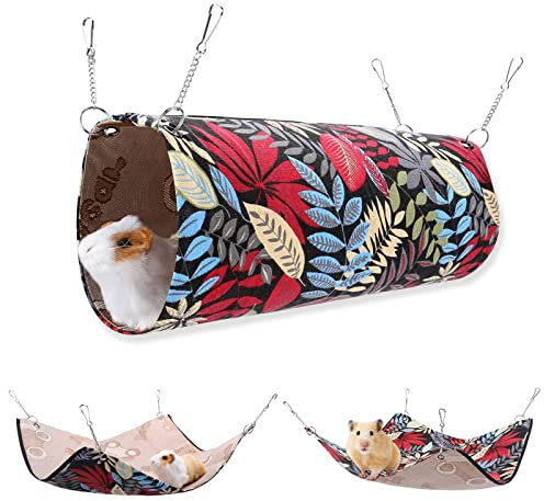 QeeHeng Hängematte für Sommer, Frettchen, Ratten, Meerschweinchen, kühles und weiches Kleintierbett für Hamster, Eichhörnchen, Chinchilla, Zuckergleiter, zum Ausruhen, Frettchen zum Aufhängen