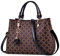 DIRRONA Damen Handtasche Mode Große Schultertasche Travelling Crossbody Tasche Casual Umhängetaschen Party Hochzeit Tasche Pu Leder Top Griff Tasche Mehrere Taschen Damenhandtaschen Schwarz A