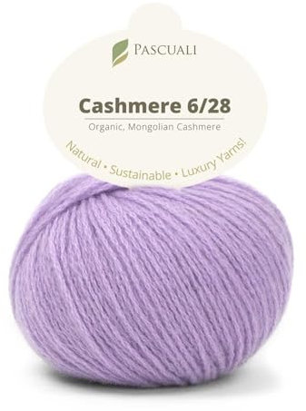 25 g Pascuali Cashmere 6/28 | 100% Kaschmirwolle Bio Kaschmir zum Stricken und Häkeln, Farbe:Flieder 62