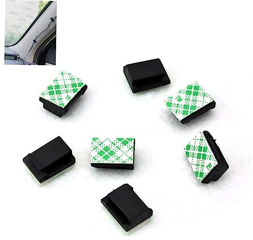 OSALADI Cable Clamp Set 60 Pcs Black Wire Clips Adhesive Cable Holder Clamps Wire Hider