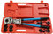 Zangenkopfe Handpresse Erbundrohr Kupferrohr Rohrpresszange FüR Pex Kupfer Pressfittinge PreßZange Set Komposit Crimpringe Crimpwerkzeug Neunteilig Mit 360° Drehbare Schwenkkopf Th16-32 V12-28