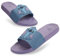 Disney Girls Sliders, Pool or Beach Shoes for Kids - Girls Gifts (Lilac/Blue Stitch, 11/11.5 UK)