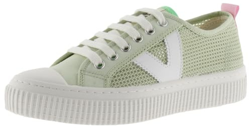 victoria Plimsoll 1915 Re-Edition Mesh & Kontrast-Logo & Zehenverstärkung 1176102 für Damen Wasabi 40