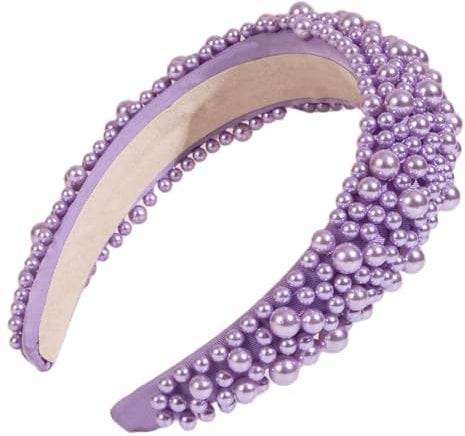 scicent Braut Haarschmuck Perlen-Haarreifen für Damen und Mädchen, Elegante Perlen Haarstyling-Zubehör mit Haarreif für Hochzeit Geburtstag, Party, Valentinstag - 16807