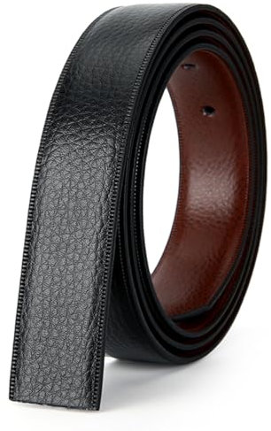Nelbons Herren Gürtel Wechselgürtel Echt Leder ohne Schnalle Gürtel für Gürtelschnalle zum Wechseln 3.0cm/3.2cm/3.5cm/3.8cm Breite…