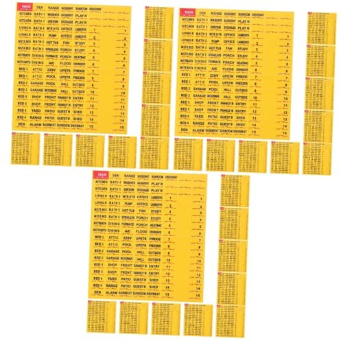 Operitacx 30fogli Etichette Colorate Per Pannelli Elettrici Da Adesivi Per Interruttori Automatici Con Identificazione Classificata e Applicazione Facile Per Organizzare Scatole Elettriche e