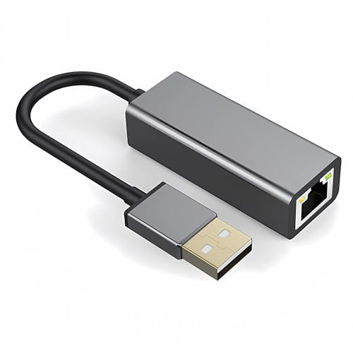 USB3.0 to Ethernet Adapter,USB 3.0 to RJ45 1000Mbps Compatible with MacBook Pro XPS, TV Box, Steam Deck (USB 1000Mbps)