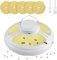 WIYETY Elektrische Flohfalle für Wohnung: LED Flohlichtfalle, Klebrige Flohfalle mit 5 Gelbsticker, Bettwanzen Falle, Flea Trap Lamp, für Den Innenbereich, 2 Lichtmodi, USB-Aufladung(Weiß)
