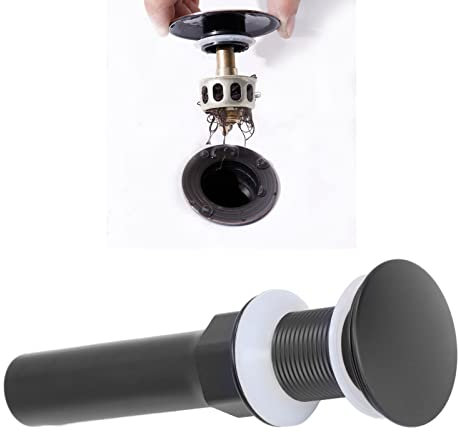 Drenaje del Fregadero, Drenaje del Fregadero Emergente Redondo Rebote Redondo Cuerpo del Escurridor de Acero Inoxidable 304 Cubierta de Cobre, Suministros de Reparación de