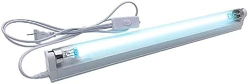 Lampe UV, Lampe de Stérilisation de Désinfection Taux Antibactérien UVC 100% Désinfectant Portable LED Désinfecter la Lumière,Blanc,15W