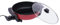 Konfiur 1360W Hot Pot Elektrisch, 6L Elektropfanne Multifunktionaler Partytopf, Geteilte Pfanne Twin Hot Pot Feuertopf Shabu Shabu Topf Geeignet für den Hausgebrauch, Reisen und Schlafsäle(Rot)