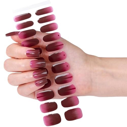 Easy Apply Gel Nails Wraps Full Cover Stick On Manicure No Lamp Needed Home Manicure Essential Use
