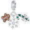 NINGAN 925 Sterling Silber Anhänger, Eis und Schnee Weihnachtsabend Süßigkeiten Anhänger für Frauen, Armband Halskette, Charming Neujahrsgeschenk