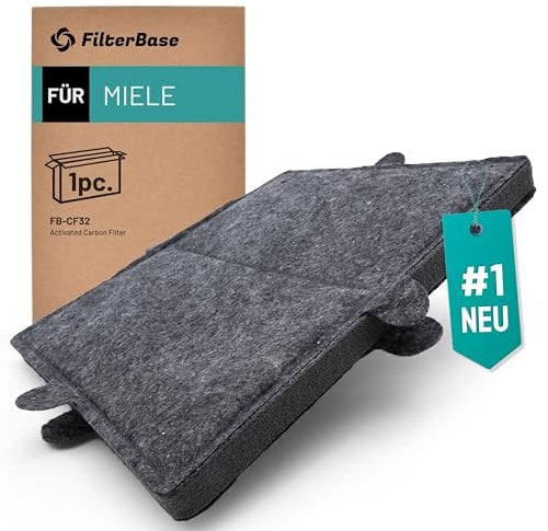FilterBase® Aktivkohlefilter passend für Miele DKF12-1 oder 6228731-1 Filter für Dunstabzugshauben DA269-4 / DA279-4 / DA390 / DA420 / 28996265D