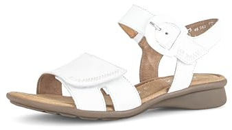 Gabor Damen Riemchensandalen, Frauen Sandalen,offene schuhe,strandschuhe,sandaletten,sommersandalen,absatz,sommerschuhe,weiss,42 EU / 8 UK