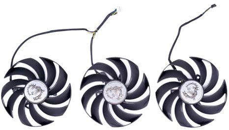 iHaospace 95mm Graphics Card Cooler Fan, 2 Ball Bearing, Compatible with MSI GeForce RTX 3070/3070 Ti SUPRIM (X) 8G, Desktop/Laptop, 12V DC, 0.4A, 4-Pin Header, No Screws Included
