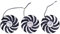 iHaospace Lot de 3 ventilateurs de carte graphique de rechange compatibles avec MSI GeForce RTX 3070 SUPRIM (X) 8G (LHR), 3070 Ti SUPRIM (X) 8G, PLD10010B12HH, 2 roulements à billes, 95 mm