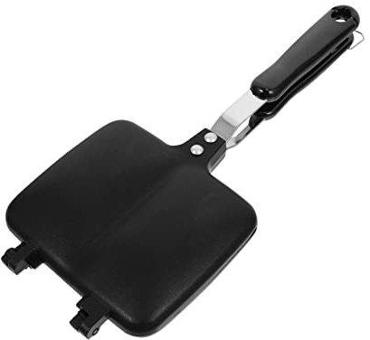 Cabilock Toastpfanne opiekacz do kanapek sanwichmacker Barbecuepfanne pfannkuchenwender kitchen gadget swor Toaster Grillschale Tortilla-Chips Küchenzubehör Sandwichmaker Aluminium Black