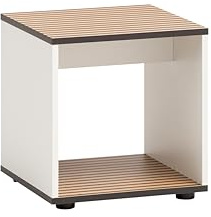 Schildmeyer Sitzhocker Katta 158595, weiß matt/Akustikpaneel Optik, 40 x 40 x 42 cm
