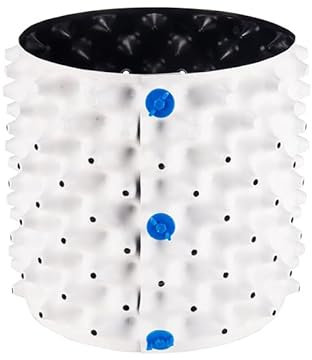 POSH Pot Vaso da fiori traspirante, pareti profilate, vasi traspiranti per una crescita ottimale delle radici, ideale per la casa e il giardino, colore: nero o bianco (bianco, 16L)