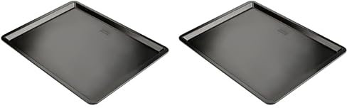 Zenker Black Metallic Back- und Plätzchenblech – Hitzebeständig bis 230°C, 420x320x15mm (Packung mit 2)