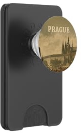 Prague Travel Memories: Vintage Cityscape Photo PopSockets PopWallet for MagSafe