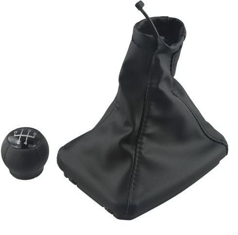 SiSinkal 5-Gang-Schaltknauf mit schwarzer Ledermanschette, für Opel Meriva A 2003 2005/2007 2010 Getriebe-Ersatz