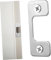 SHINEOFI Plaque de Sécurité pour Porte Inox Protecteur de Verrou Loquet Compatible avec Portes Intérieures et Extérieures Installation Facile Protection Renforcée les Effractions
