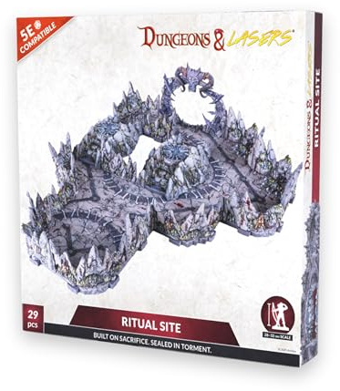 Dungeons & Lasers Ritual Site Terrain Set for DND and Tabletop RPG Games, 5E Compatible, Painting and Assembly Required, for Ages 14 Years +