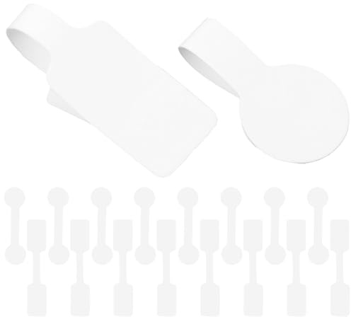 Hemobllo 200 Stück Schmuck Preisschilder Selbstklebend für Armband Halskette Ringe Anzeige Karten Einfach Beschriftbar Weiße Etiketten für Schmuckverpackung und Inventarverwaltung