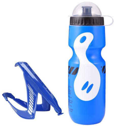 Homoyoyo Porte-bidon VTT Léger Gourde Plastique 1l Bleu, Compatible Vélo Montagne, Support Résistant en Fibre Carbone, Randonnée Cyclisme, Bouteille Eau Sport Intégrée
