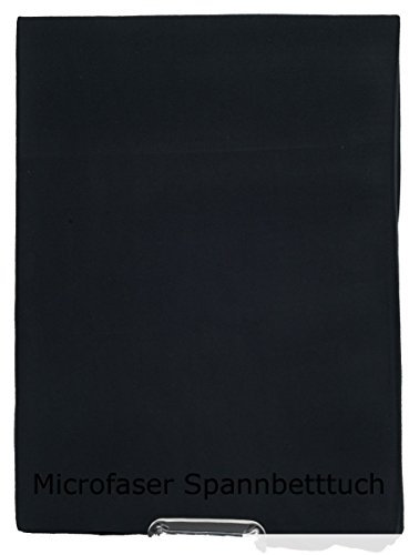Spannbetttuch aus Microfaser Jersey 100x200 schwarz 49542