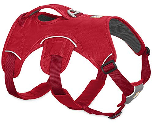Ruffwear Mehrzweck-Hundegeschirr, Raues Gelände, Arbeitshunde, Miniatur Hunderassen, Größenverstellbar, Größe: XXS, Rot, Web Master Geschirr