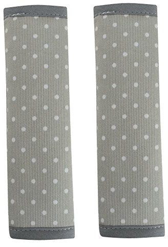 Gurtpolster wendbar für Kinderwagen, Gruppe 0, Maxi Cosi oder Babytragetasche. Verfügbar in mehreren Modellen und Farbben (Tupfen Grau)