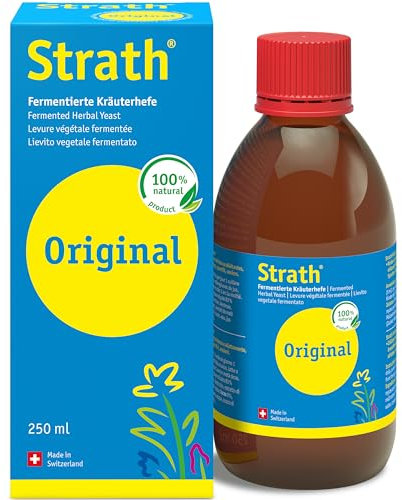Strath Original Flüssiges Nahrungsergänzungsmittel – Mikronährstoffkonzentrat, 61 Vitamine, Mineralien & Aminosäuren, Schweizer Kräuterhefe, tägliche Ernährung & Verdauungsunterstützung Multivitamine