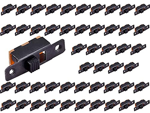CLDIY Schiebeschalter Panel Mount 3 Lötfahnenstift EIN/AUS 2 Position 50St